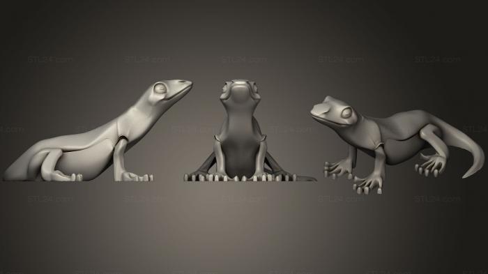 Animal figurines (Little Lizard, STKJ_1140) 3D models for cnc